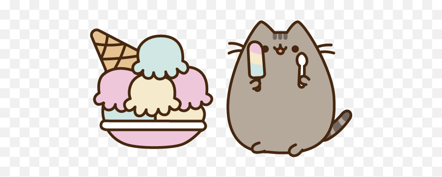 View 17 Ice Cream Cute Pusheen Pictures - Girly Emoji,Pusheen Emoticons For Android