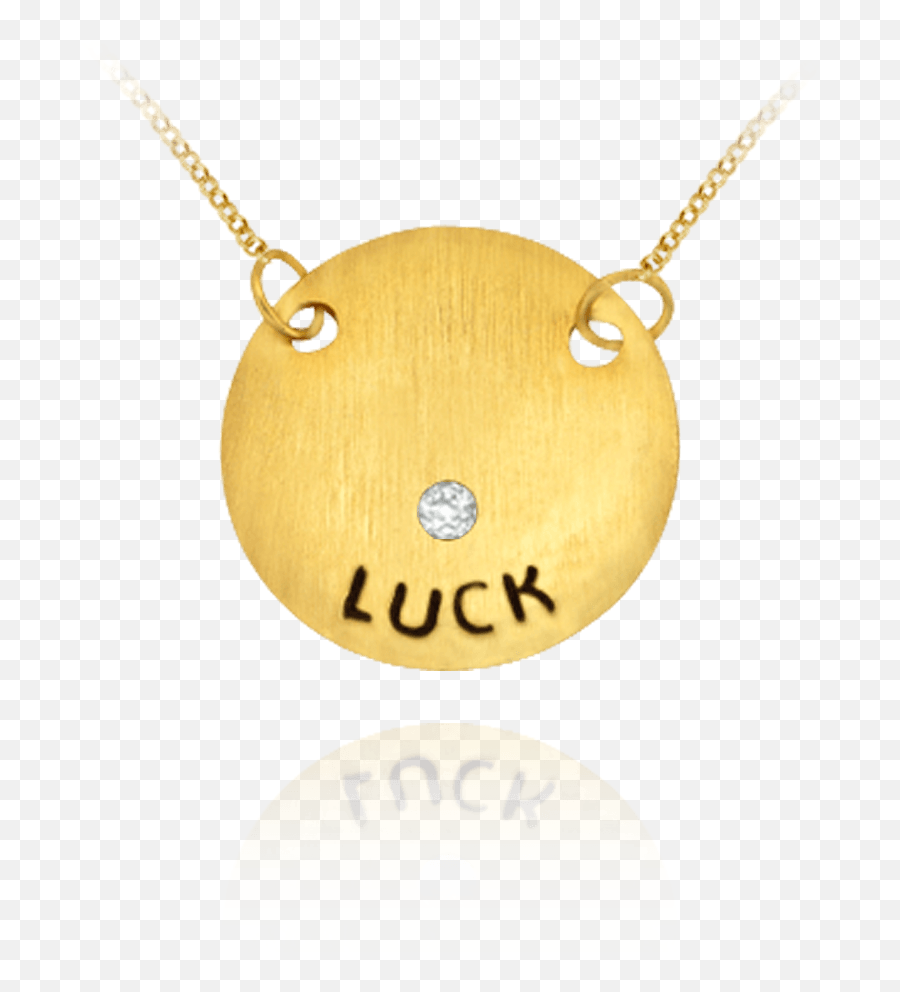 Luck Circle Pendant - Solid Emoji,Happy Sparkles Emoticon