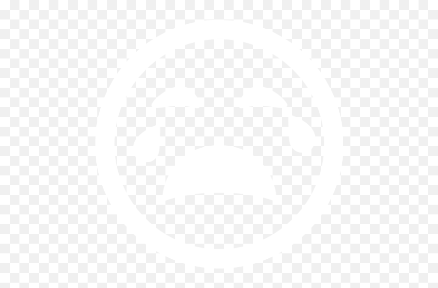 White Crying Icon - Free White Emoticon Icons Charing Cross Tube Station Emoji,Facebook Cry Emoticon