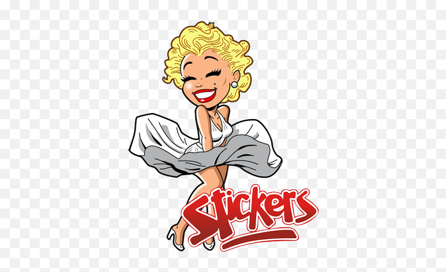 Marilyn Monroe Stickers For Whatsapp - Marilyn Monroe Cartoon Vector Emoji,Marilyn Monroe Emoticon