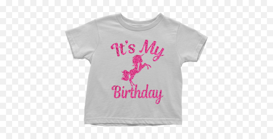 Its My 1st Birthday Pink Unicorn 1 - Short Sleeve Emoji,Girls Emoji Onesie