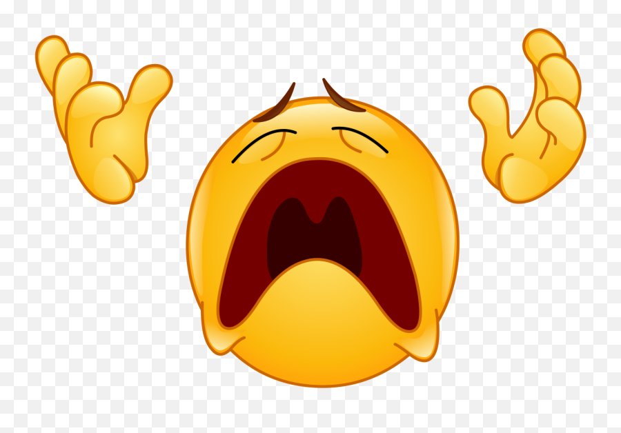 Crying Emoji Decal - Crying Emoji With Hands,;; Crying Emoji