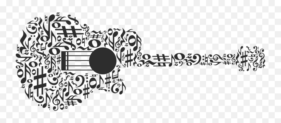 Musical Note Guitar Illustration - Guitar Notes Png Download Dot Emoji,Eagle Globe And Anchor Emoji
