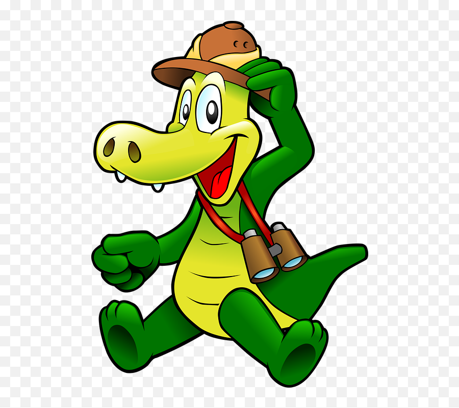 Crocodile Cartoon Cartoon Stickers - Cartoon Alligator With Hat Emoji,Alligator Emoji