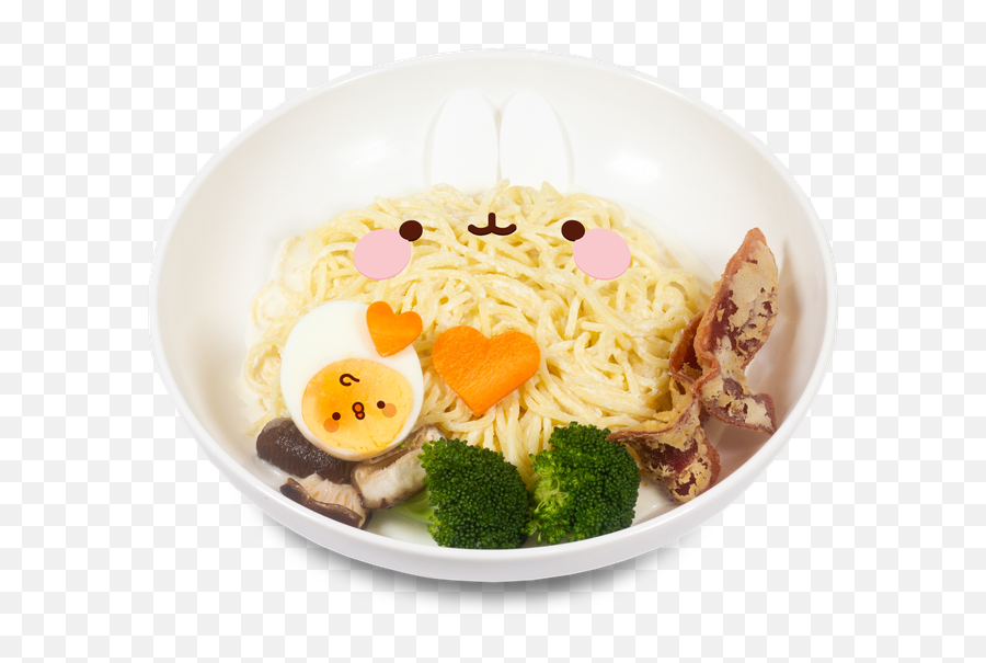Pop - Up Molangthemed Cafe Available At Bugis From Feb 18 Emoji,Spaghetti Facebook Emoticon
