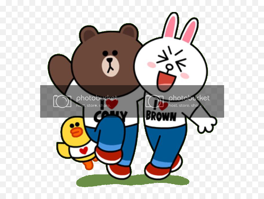 Transparent Shopaholic Clipart - Line Friends Cony And Brown Emoji,Friend Emoji