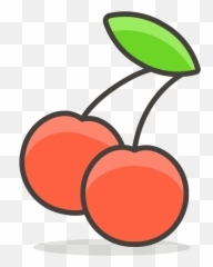 Cherry Emoji Icon Of Colored Outline - Cherry Emoji Png,Cherry Emoji
