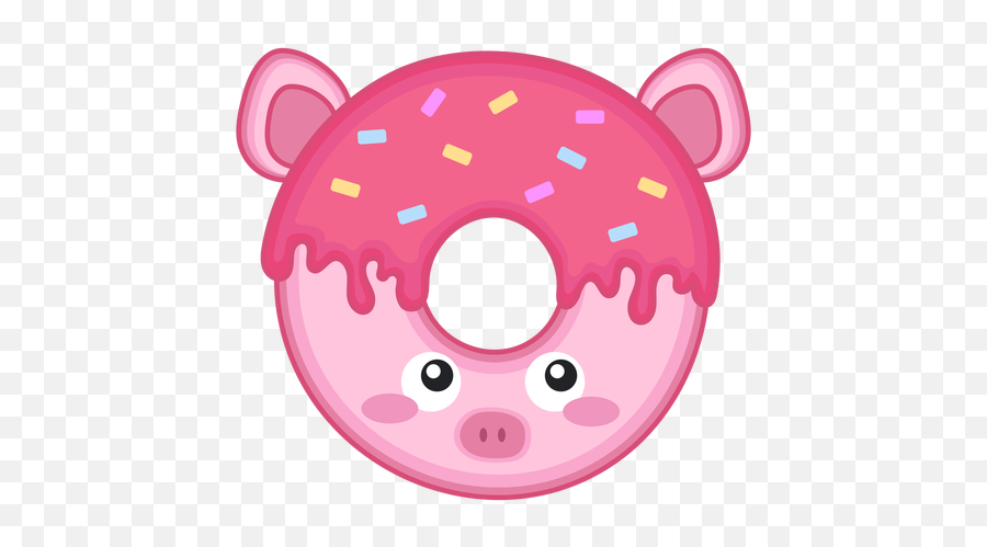 Pig Donut Kawaii Transparent Png U0026 Svg Vector Emoji,Pig Nose Apple Emoji