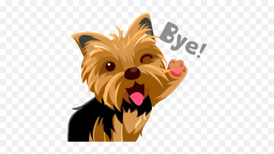 Yorkie Whatsapp Stickers - Happy Emoji,Yorkie Emoticon