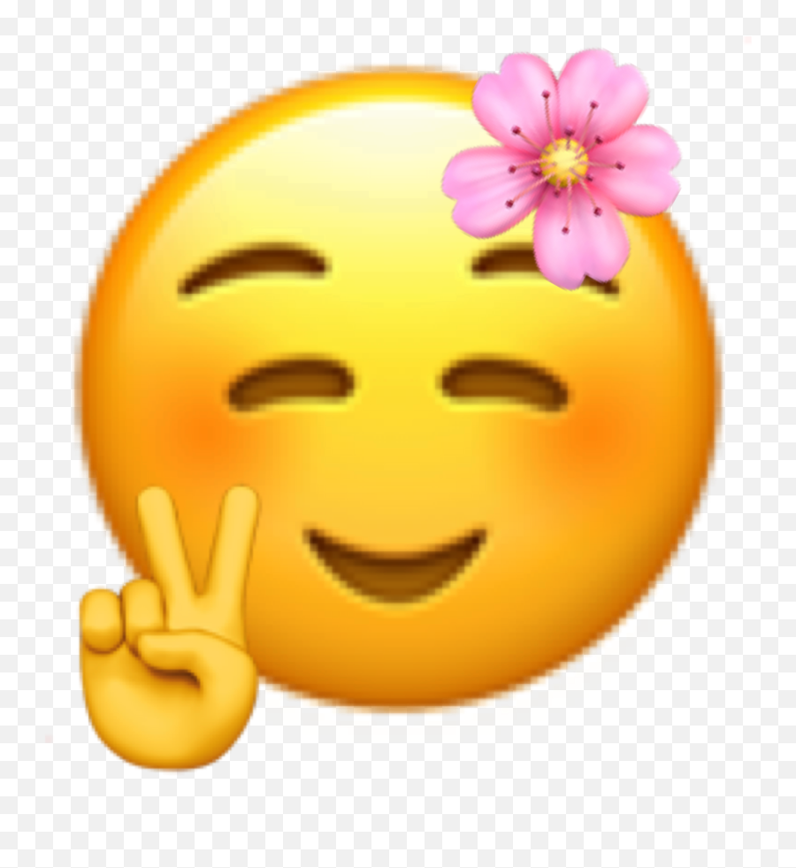 Emoji Vacation Beach Flower Peace Fyp - Happy,Vacation Emoji