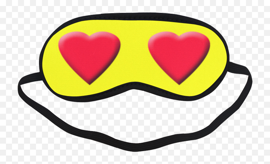 Emoticon Heart Eyes Sleeping Mask Id D352733 - Blindfold Transparent Background Free Emoji,Eyes Emoji Pillow