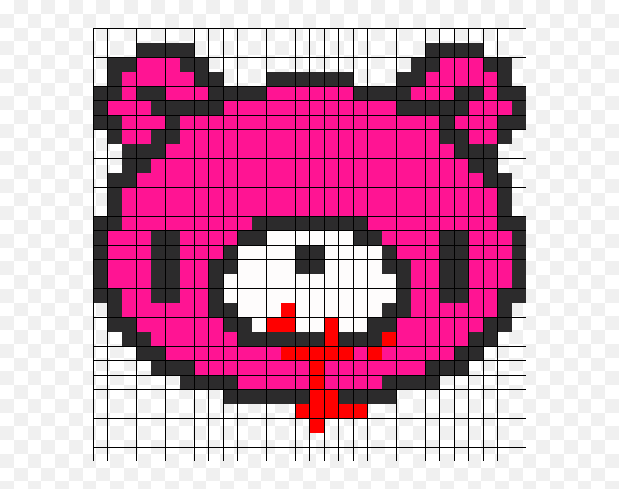 Gloomy Bear Bloody Perler Bead Pattern Bead Sprites - Gloomy Bear Perler Bead Pattern Emoji,Emoji Fuse Beads