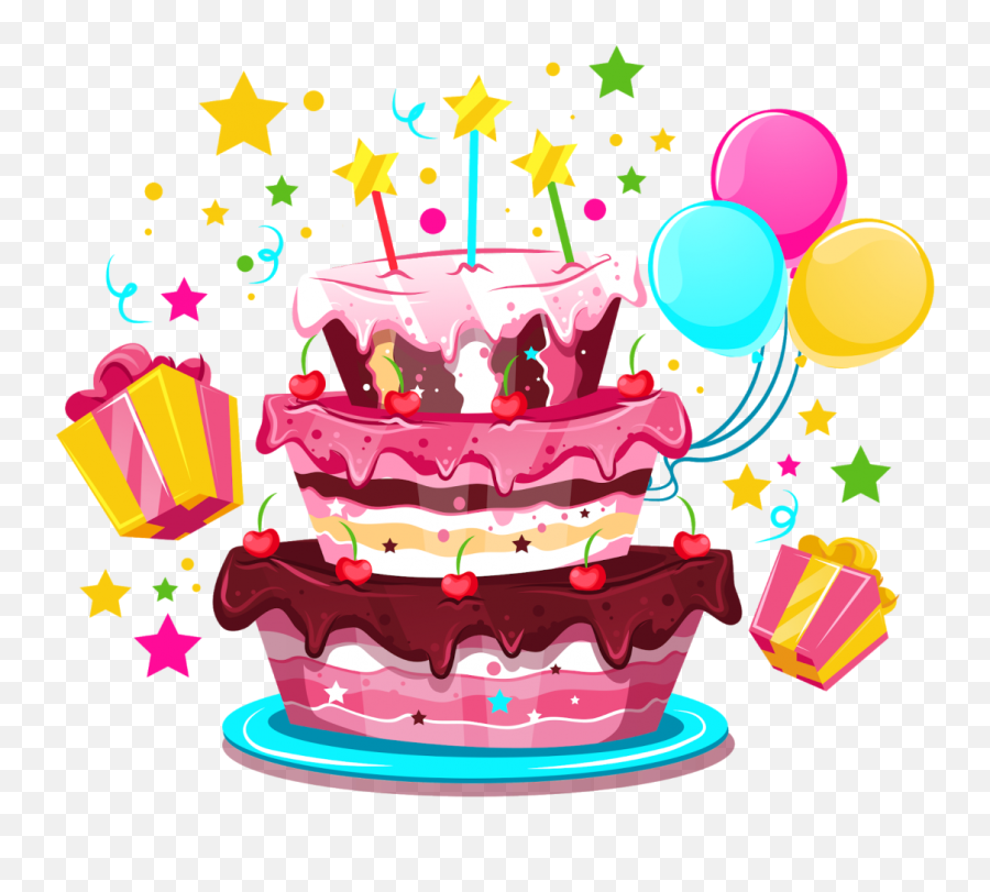 Facebook Emoji - Cake Happy Birthday Png Hd Png Download Cakes Cartoon Images Hd,Emoji Birthday Cake Pictures