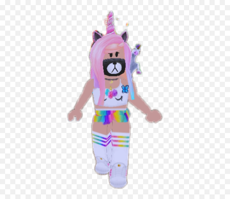 Girl Unicorn Color Sticker - Unicorn Roblox Girl Background Emoji,How To Do Emojis In Meep City