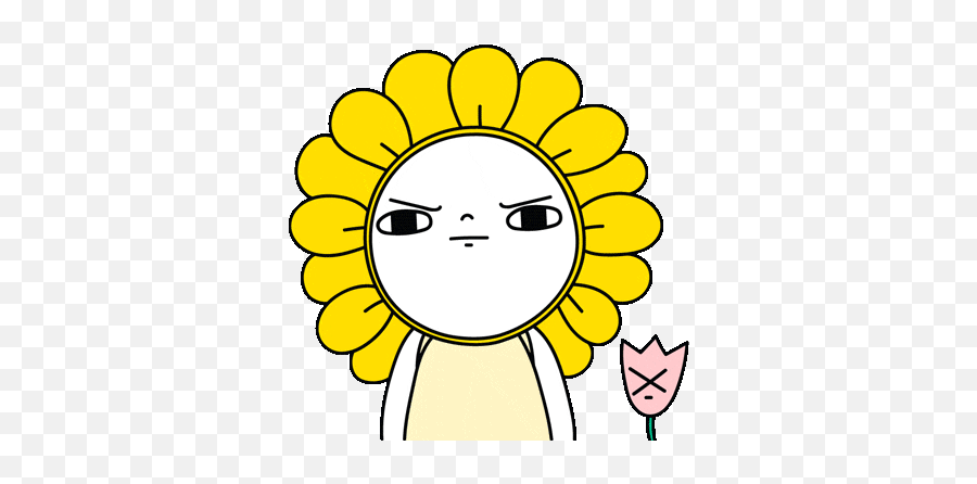 Flower Sunflower Sticker - Happy Sunflower Gif Emoji,Sunflowers Emotion