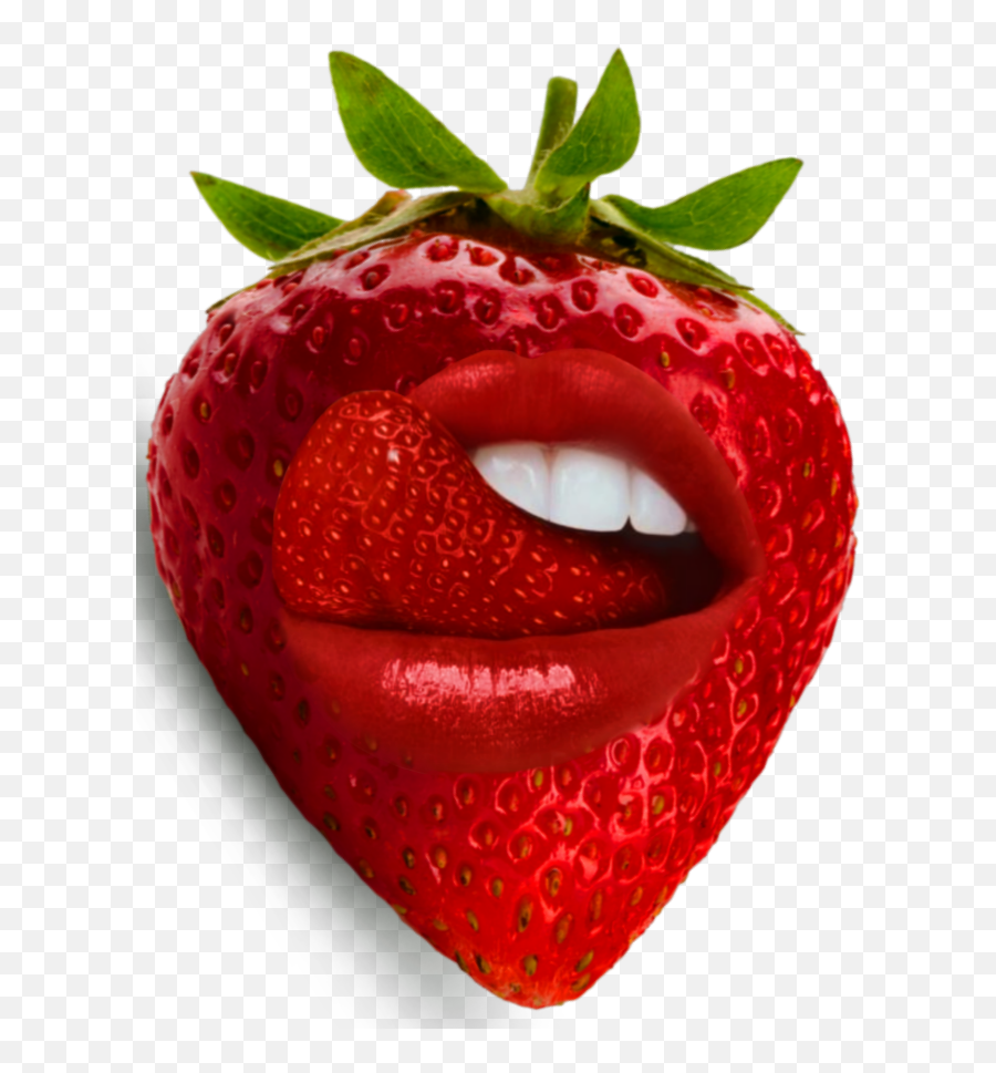 Strawberry Fruit Mouth Sticker - Superfood Emoji,Sexy Emojis Fruits