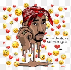2pac Sticker - 2pac King Emoji,2pac Emoji