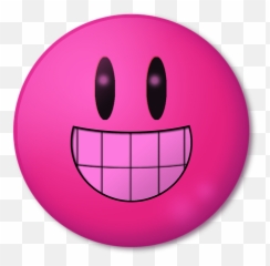 Mq Pink Smiley Emojisticker Emoji - Emoticon,Pink Smiley Emoticon