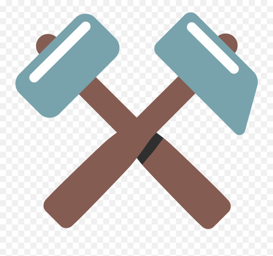 Hammer And Pick Emoji - West Ham Hammers Emoji,Mallet Emoji