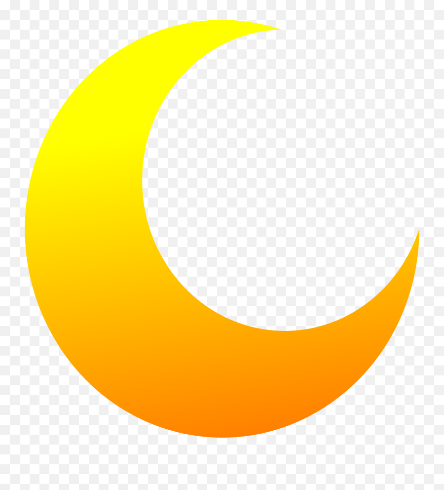 Yellow Crescent Half Moon Vector Clipart Image Free Png - Vector Crescent Moon Png Emoji,Yellow Moon Emoji