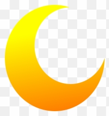 Yellow Crescent Half Moon Vector Clipart Image Free Png - Vector Crescent Moon Png Emoji,Yellow Moon Emoji