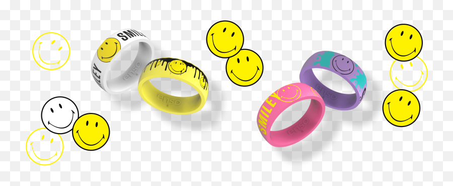 Enso Rings X Smiley Collection Enso Rings - Solid Emoji,Bouncing Text Emoticon