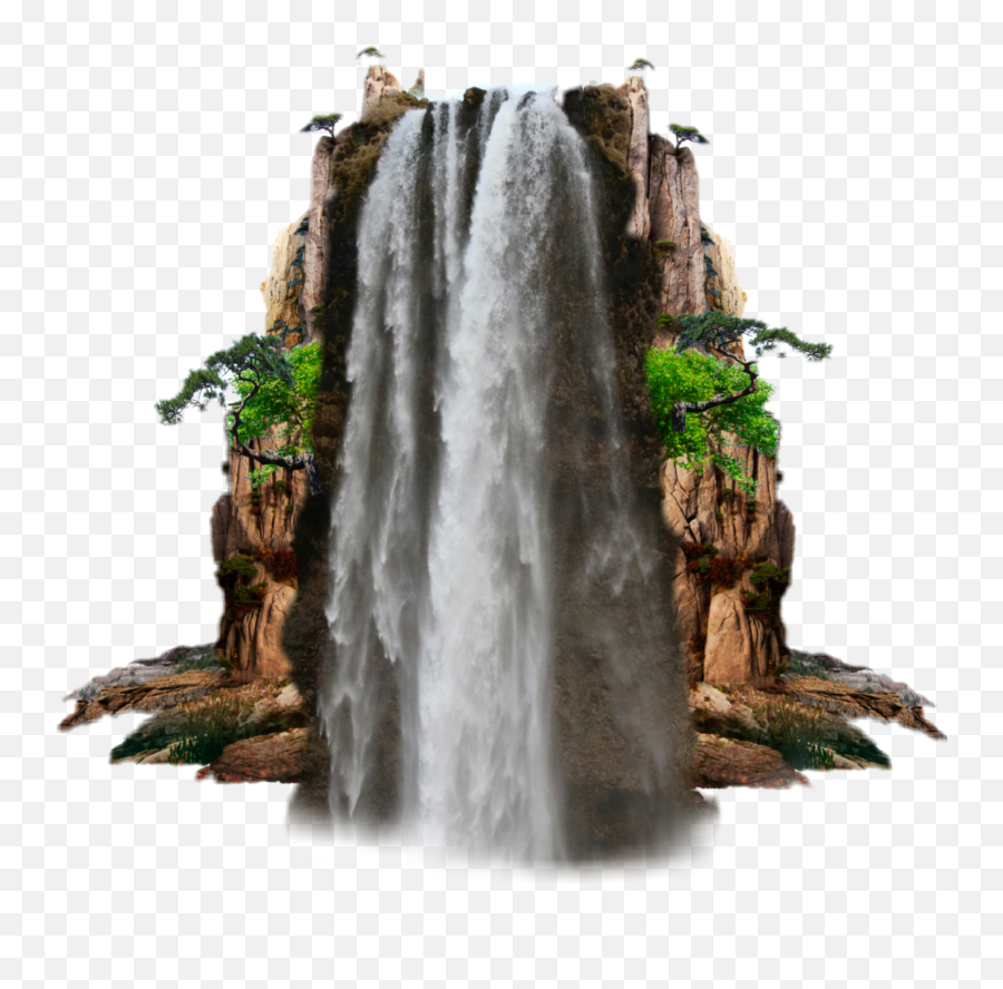 Waterfall Waterfalls Sticker - Nature Water Falls Png Emoji,Facebook Messenger Emoticons That Watterfall