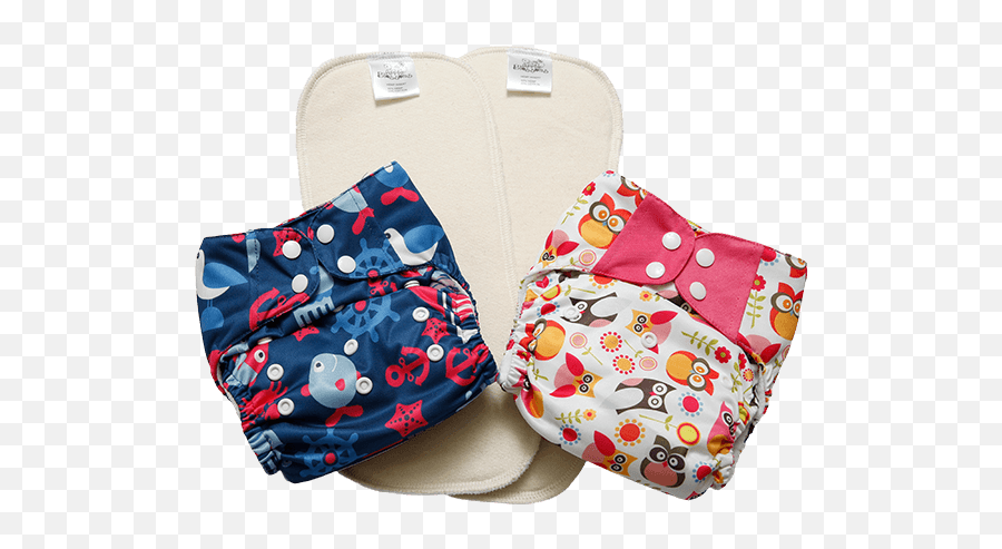 2 One Size Pocket Style Diapers 2 Hemp Inserts - Solid Emoji,Baby Diaper Emojis Extension