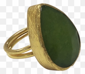 Light Green Teardrop Aventurine And Bronze Ring - Solid Emoji,Teardrop Emoji Png