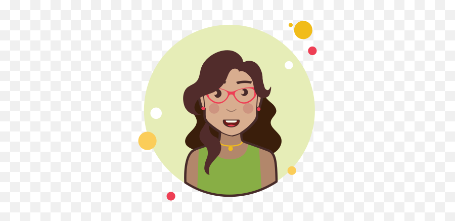 Brown Curly Hair Lady In Green Shirt Icon In Circle Bubbles - Lady Icon Emoji,Curls Emoji