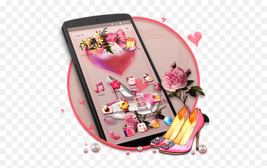 Salmon Pearl Sandal Theme - Google Play Smartphone Emoji,Pink Flip Flop Emoji