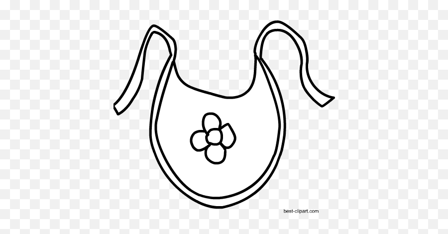 Free Baby Shower Clip Art - Bib Black And White Emoji,Emoji Baby Shower Games