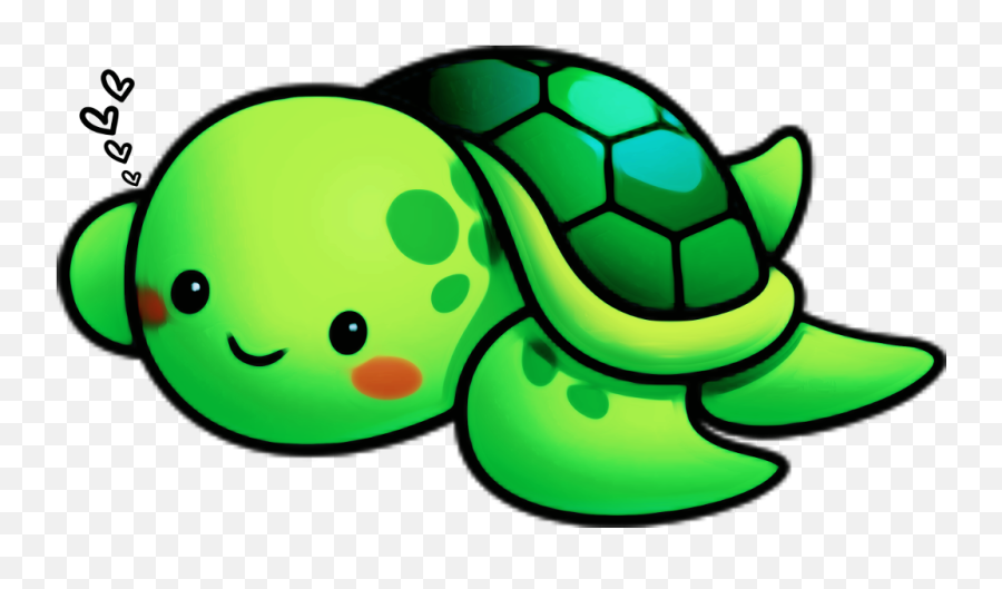 Transparent Cute Turtle Png - Turtle Cute Drawing Emoji,Sea Turtle Emoji