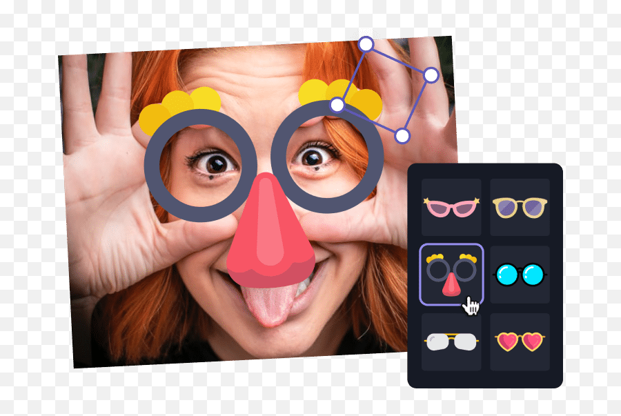 Add Glasses To Photo Online - Free Glasses Photo Editor Emoji,Toolkit Emoji