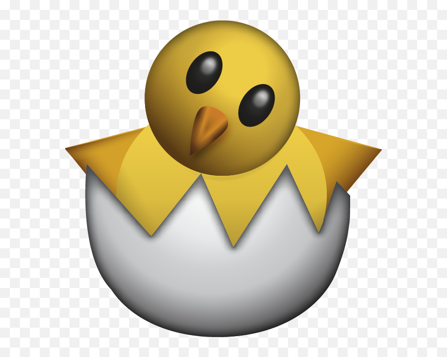 Download Hatching Chick Emoji - Chick In Egg Emoji,Bird Emoji