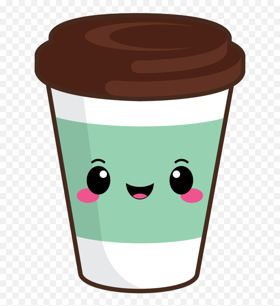 Kaffee Emoji Liebhaber Runder Aufkleber - Cute Coffee Cup Clipart,Coffee Cup Emoji