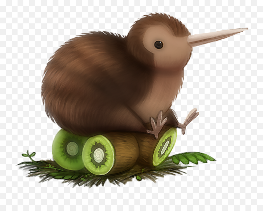 Kiwi Bird Kiwi Bird Sticker - Kiwi Bird Sitting On Kiwi Emoji,Kiwi Bird Emoji