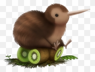 Kiwi Bird Kiwi Bird Sticker - Kiwi Bird Sitting On Kiwi Emoji,Kiwi Bird Emoji