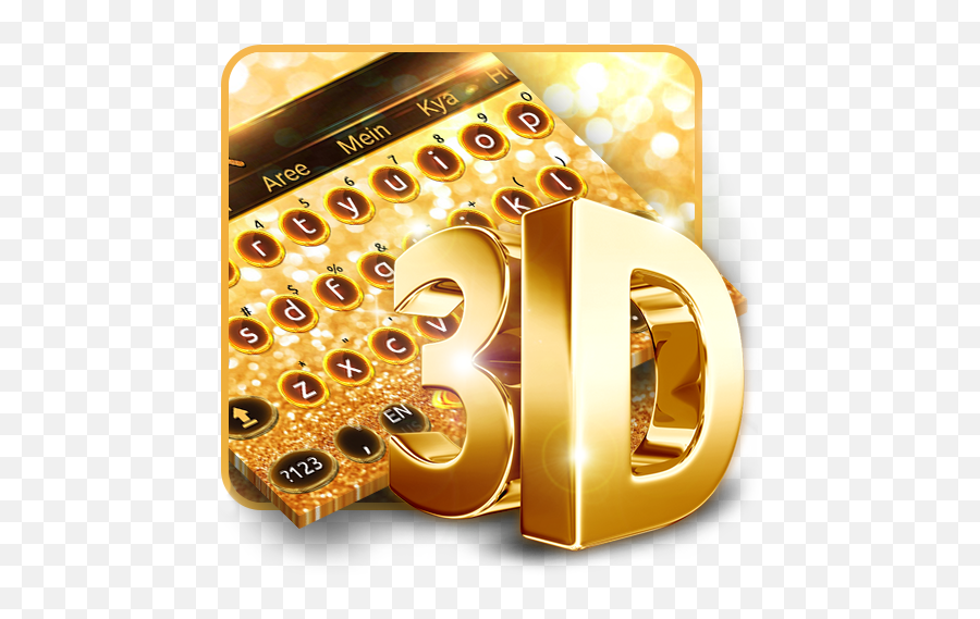 Download 3d Luxury Gold Keyboard Theme On Pc U0026 Mac With - Telephony Emoji,Emoji Keyboard For Galaxy S7