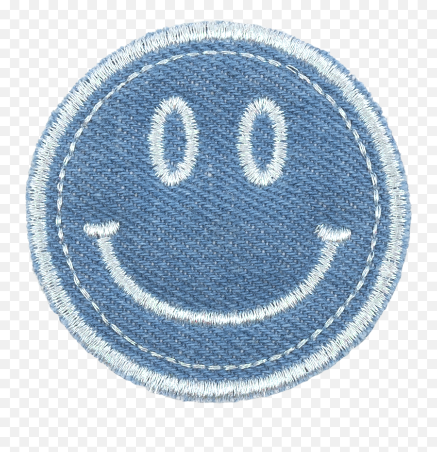 Blue Jean Smiley Face Patch - Happy Emoji,Www Symbols N Emoticons C