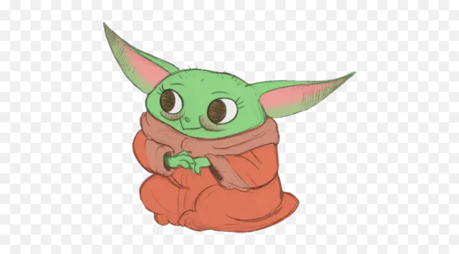 Baby Yoda By Projecteva Whatsapp Stickers - Stickers Cloud Emoji,Star Wars Emoji Yoda