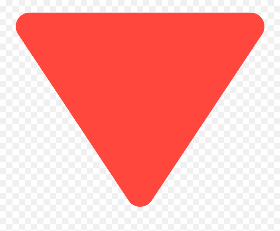 Down - Red Triangle Emoji,Pointing Down Emoji