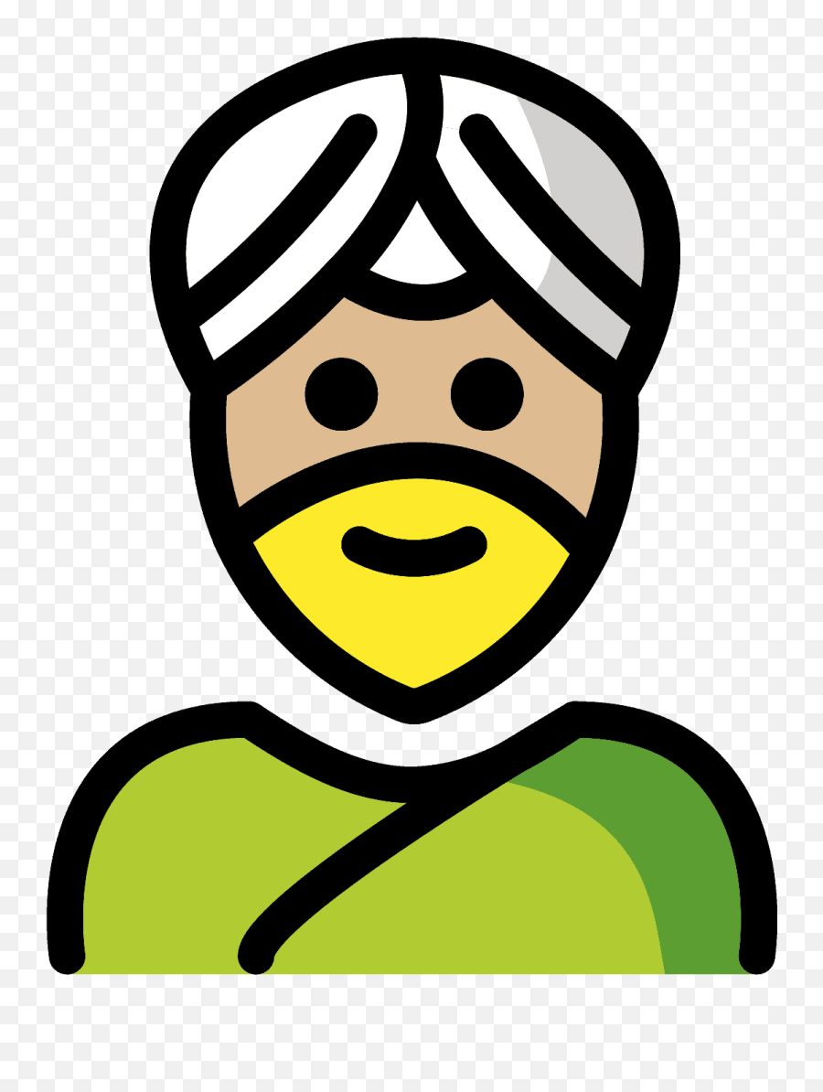 Man Wearing Turban Emoji Clipart Free Download Transparent - Turban,Moustache Emoji