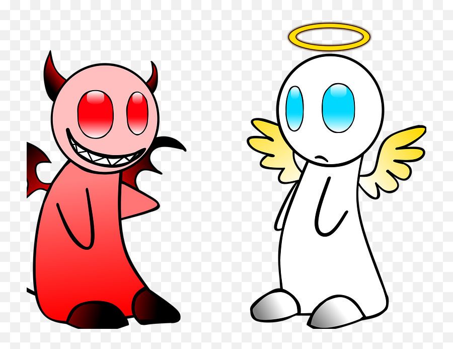 Pin - Angel And Evil Clipart Emoji,Devil Emoji Halloween Costume