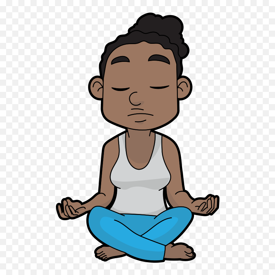 Pain - Black Person Meditating Cartoon Emoji,Pain Emotion Cartoon