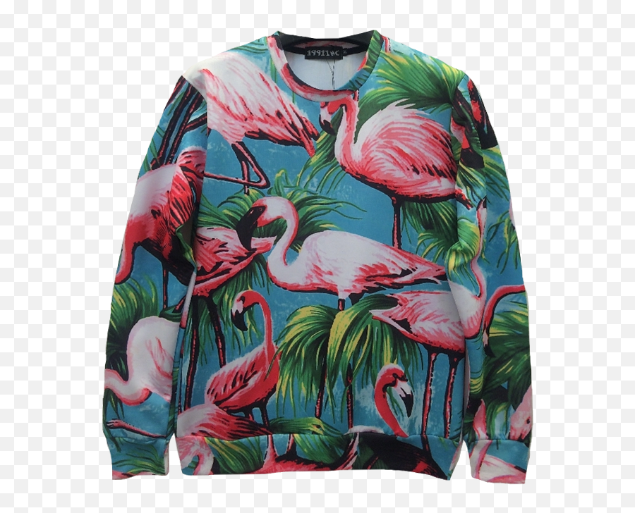 Flamingo Crewneck Print Clothes Clothes Cute Outfits - Long Sleeve Emoji,Flamingo Emoji