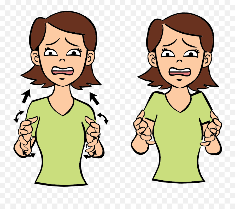 Nervous - Asl Sign For Play Emoji,Emotion Asl
