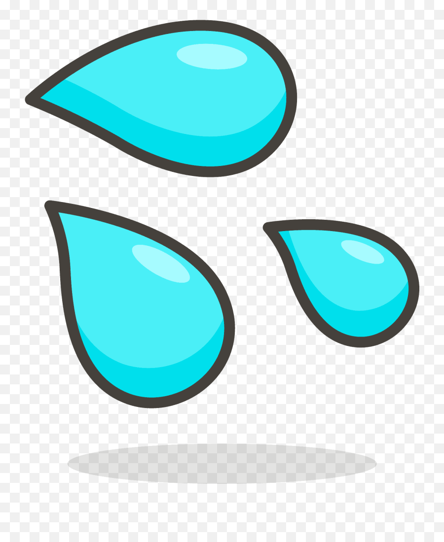 Sweat Droplets Emoji Clipart - Vector Sweat Png,Splash Emoji