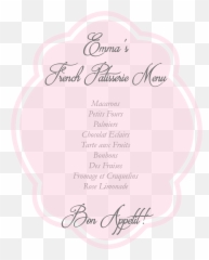 A Little Loveliness Emmau0027s French Patisserie Tea Party Menu - Language Emoji,Emotion Petits Fours
