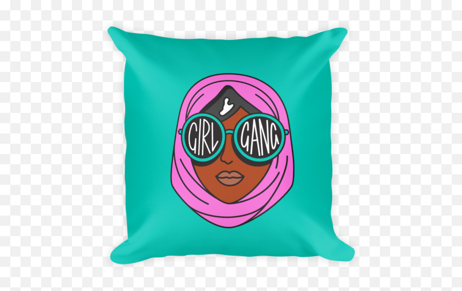 Girl Gang Square Pillow - Decorative Emoji,Emoticon Pillow